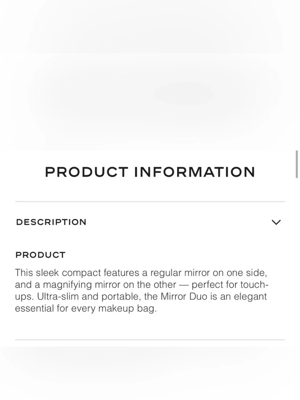 CHANEL Black Compact Double-Sided Mirror with CC Logo